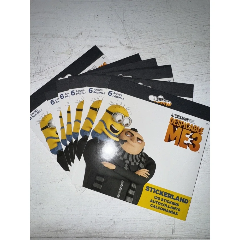 Lot Of 6 Booklets Minions Despicable Me 3 Sticker Book 600 Stickers Party Favors